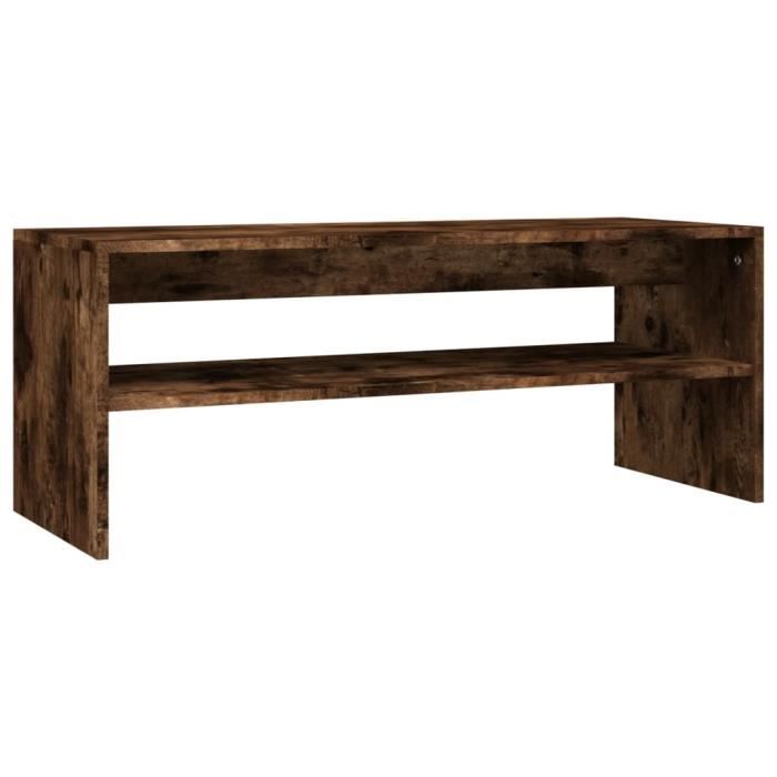 VidaXL Table basse Chêne fumé 100x40x40 cm Bois d'ingénierie 815255