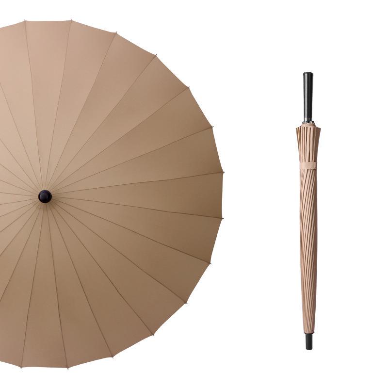 24-Rib Windproof Extra-Large Automatic Umbrella, Long Handle, for Men and Women, Customizable Logo