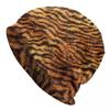 Custom Bengal Tiger Fur Print Beanie Cap Unisex Winter Bonnet Homme Knitted Hats Hip Hop Animal Skin Leopard Fur Beanies Caps