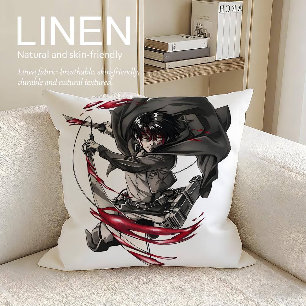 Action Attack On Titan Cushion Cover Pillowcase Set Pcs X X Breathable Washable Sofa Cushion Cover
