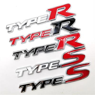 شعار S معدني ثلاثي الأبعاد شعار R حروف شارة صندوق السيارة لهوندا أكورد سيفيك FK2 FN2 EP3 Type S R ملصق إكسسوارات