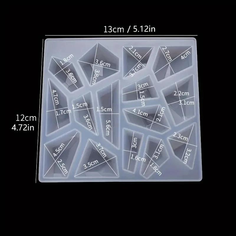 

1Pcs 3D Resin Rock Shape Pendants Silicone Mold Amber Sugar Faceted Pendants Silicone Mold For DIY Jewelry Pendants Candy Making