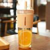 Large Capacit Water Bottle With Straw Iced Coffee Cup Smoothie Cup Clear Tumbler  Milk