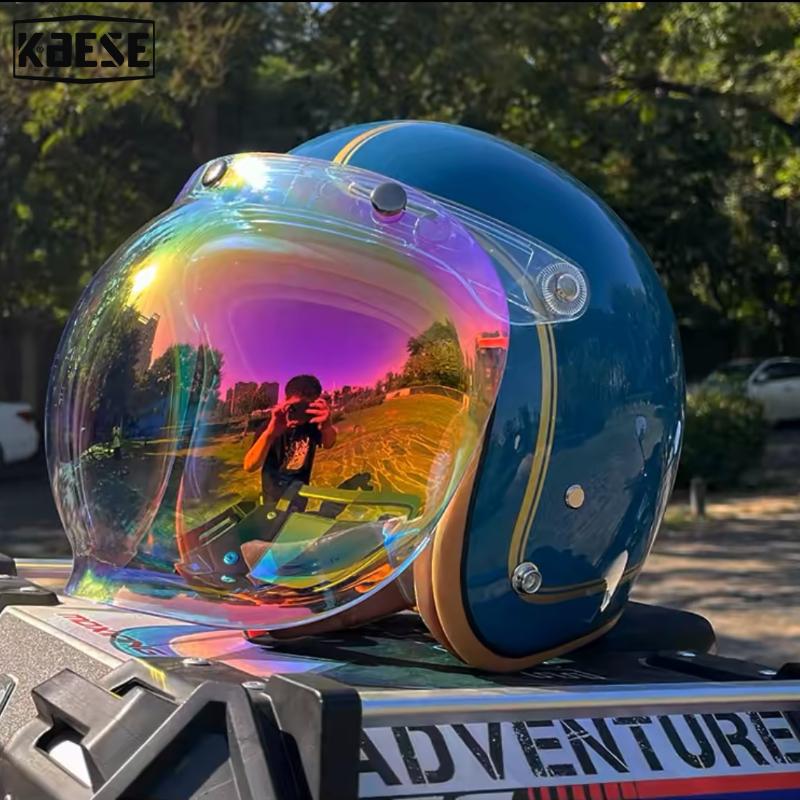 New Design Retro Motorcycle Helmet Open Face Helmet Scooter Helmets 3/4 Chopper Casco Moto Vintage Motorbike Helmets DOT ECE