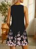 Elegantes ärmelloses Midi-Kleid mit floralem Print für Damen (Europäisch & Amerikanisch), Übergrößen erhältlich