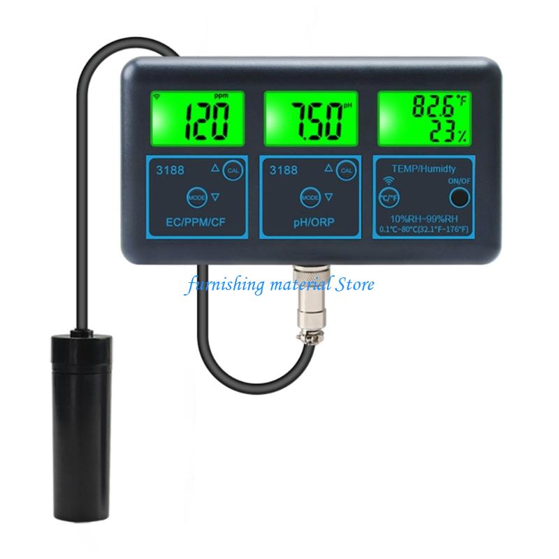 Y5GD Online Water Monitoring Detect System for Aquariums Pool 7 in 1PPM ORP Temperature Sensors With WiFi Alarms