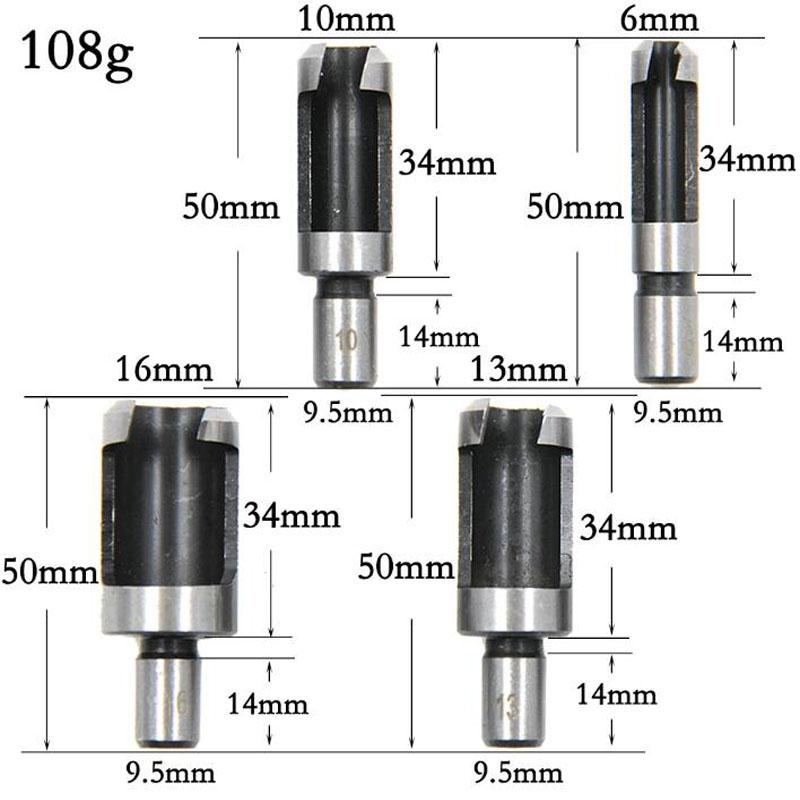 round Handle Barrel/claw Type Wooden Plug Drill Woodworking Hole Opener Reaming Drill Bit Removal Tool Cutting Tool Set