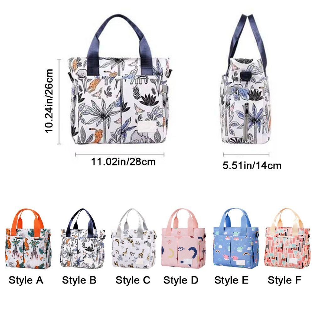 Fashion Printed Mommy Bag Large Capacity Waterproof Baby Nappy Bag Lightweight Wide Opening Baby Diaper Bag for Babies