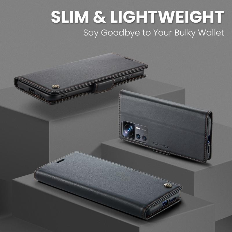Magnetische Leder-Flip-Hülle mit Ständer und Brieftasche für XiaoMi RedMi 14C 13C 12C Note 14 13 Pro Plus 12 11 11S 10 9 10S Handyhülle