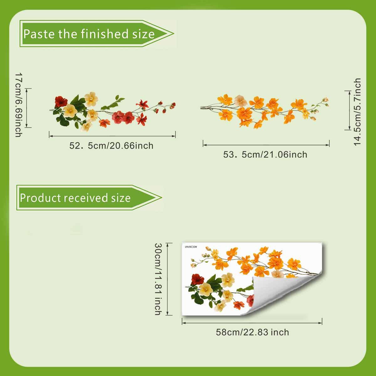 

Fully Transparent Uv Multi-color Flower Fully Transparent Double-sided Visible Glass Home Decoration Stickers 30*60cm