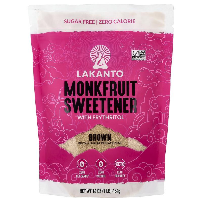 Monniksvrucht Zoetstof met Erythritol, Bruin, 16 oz (454 gr)
