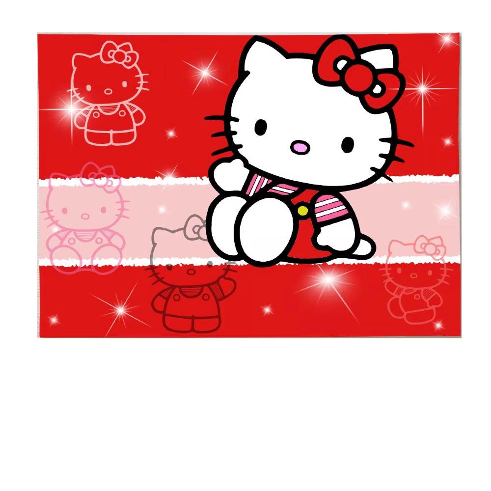

Hello Kitty Red Sparkle Tapestry Cute Cartoon Wall Hanging Home Bedroom Decor Flat Print 74x94cm(29x37in)