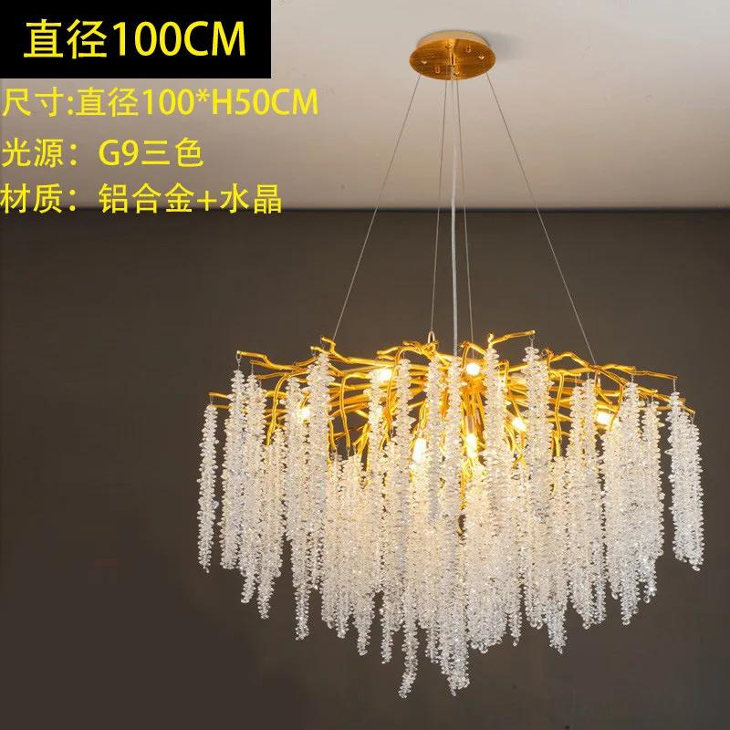 Candelabru Cristal Pendant Lumini Insulă Iluminat Bucătărie Decorare Sufragerie Crengă Pom Candelabre Corp de iluminat