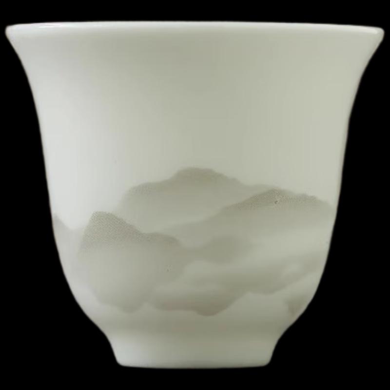 Dehua Ceramic Large Tea Bowl Set