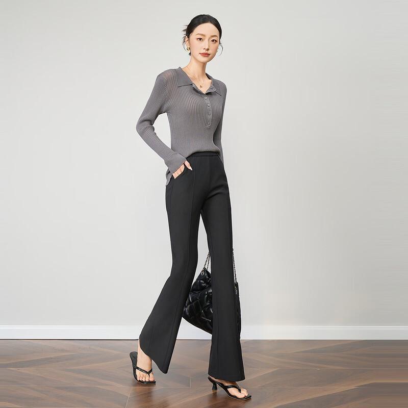 Demana Women's Tall Fit Spring Relaxed Flared Casual Pants