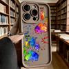 Lebendige Bunte Farbspritzer Weiche TPU-Handyhülle für iPhone 17 16 15 14 13 12 11 Pro Max Plus Stoßfeste Anti-Rutsch-Hülle