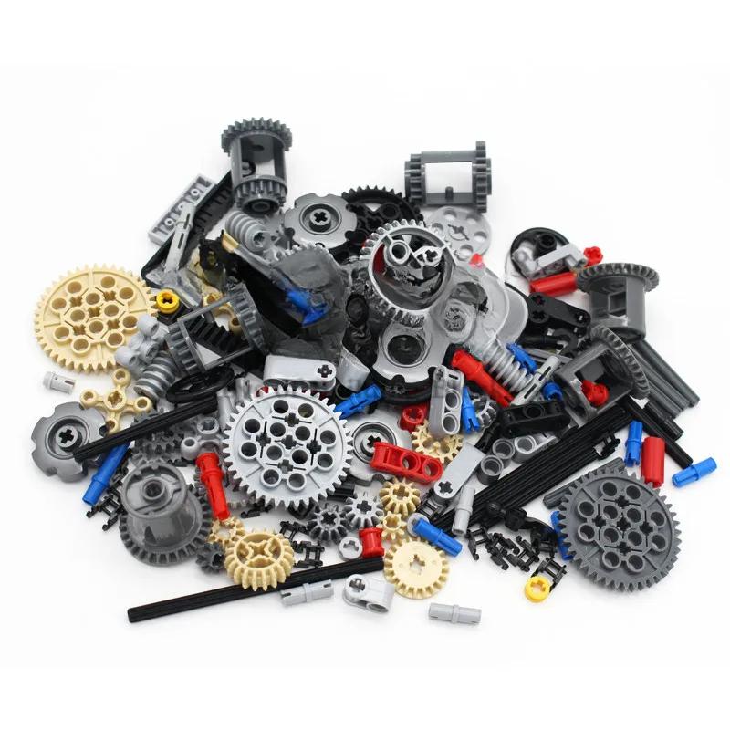116PCS MOC Bulk Technical Parts Pin Liftarm Bricks Set Axle Connector Gear 40 Tooth Building Blocks Compatible Technology Toys