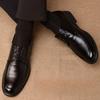 Fashion Lace Up Round Toe Male Casual Shoe Office Cowhide Social 2024 Trend New In Men's Leather Shoes Low Price Shipping Free Delivery