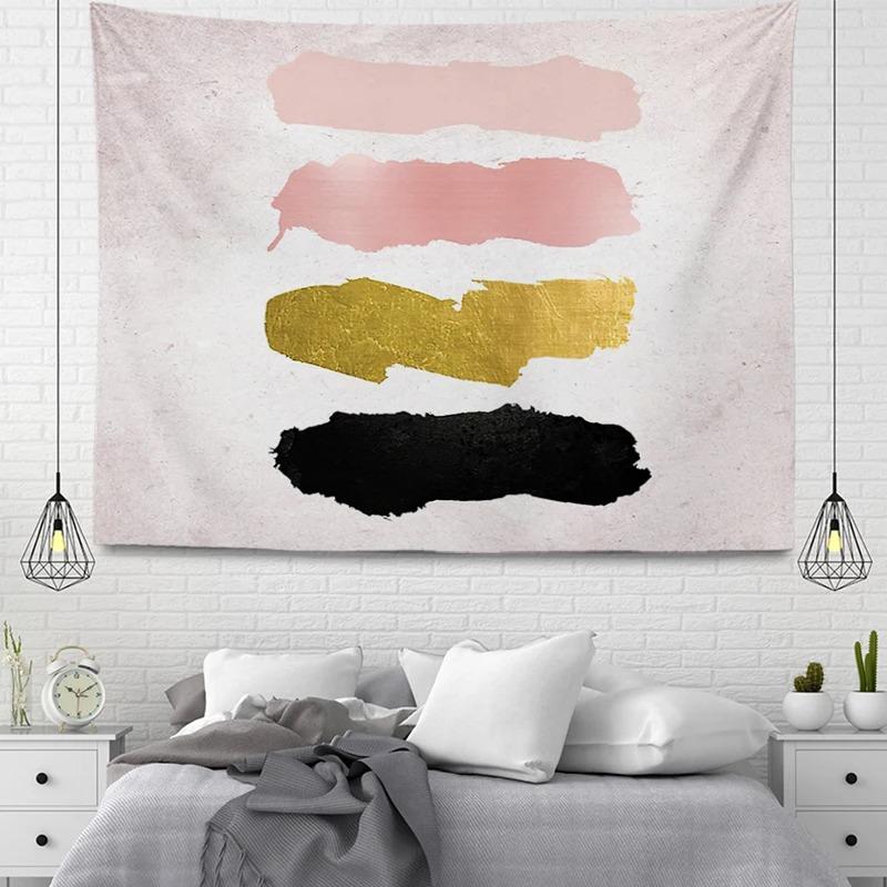 Pink Simple Illustration Decorative Tapestry Home Wall Decoration Office Living Room Tapestry