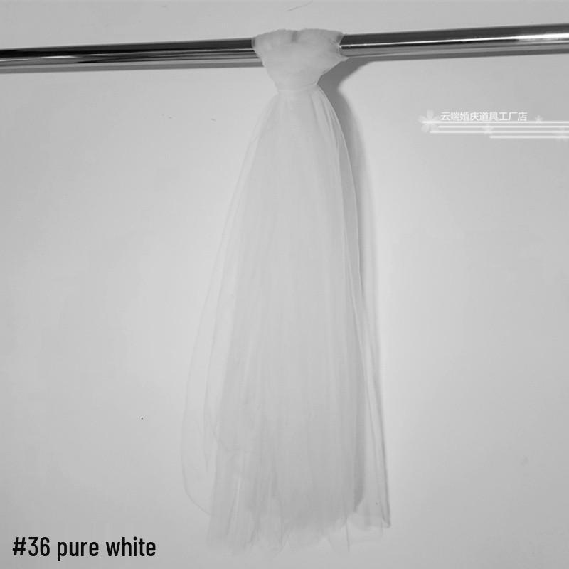 High-Density Swiss Organza Yarn Wedding Decor Fabric: Table Runner, Ceiling Drapes, Chair Sash Props