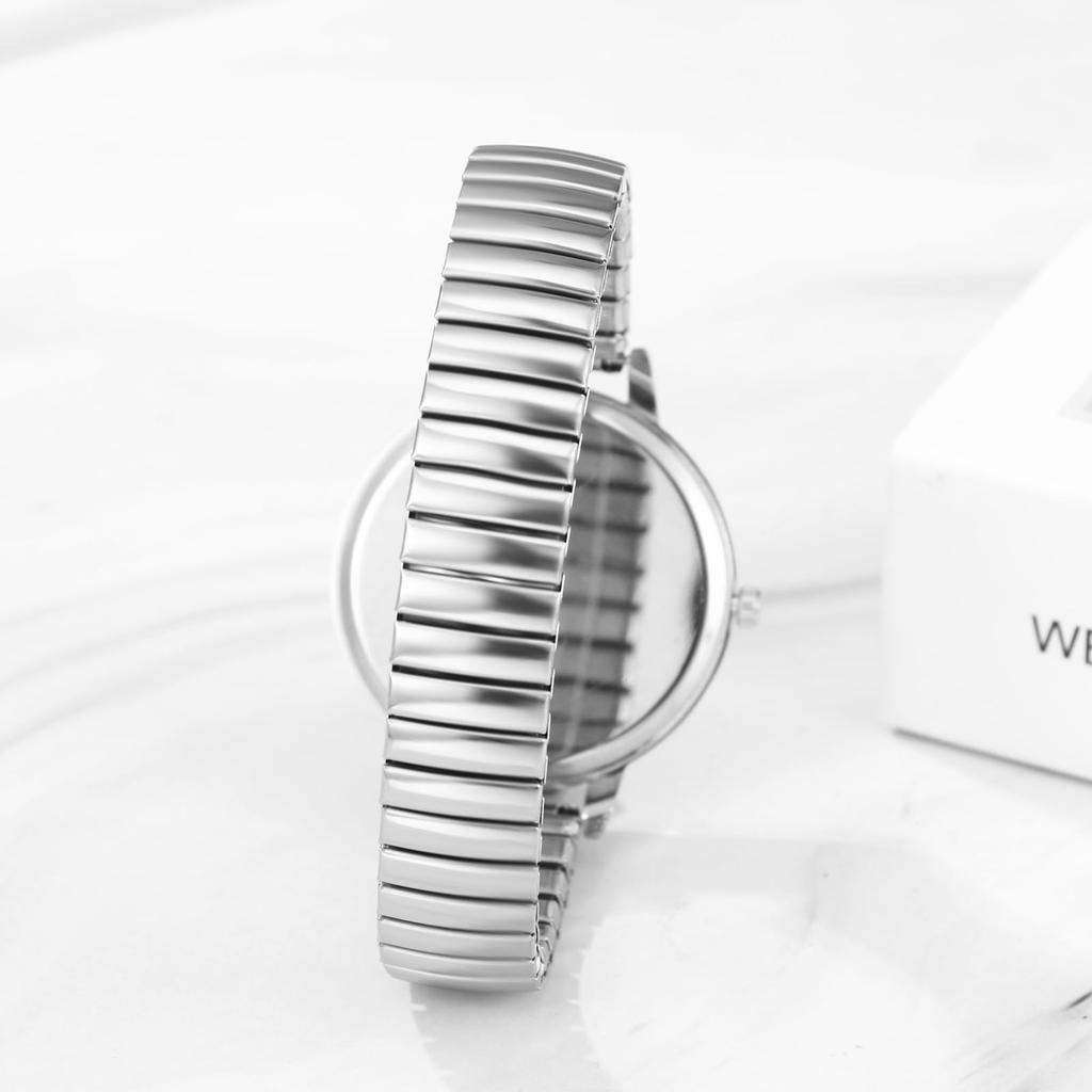 Luminous Analog One Size Fits Stainless Steel Stylish Quartz Fashion Watch Perfect Gift for Day Women's Watch, Silver Waterproof, Cute, Most, Strap,