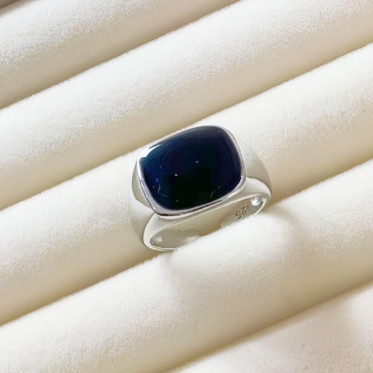 Унисекс Черное Квадратное Кольцо из Смолы, Регулируемое и Персонализированное, Японско-Корейский Стиль