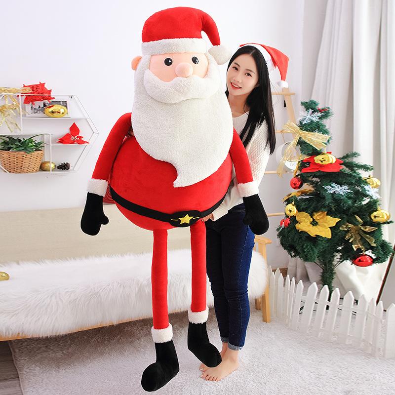 60/90cm Vacation Xmas Santa Claus Plush Playthings Snowman Stuffed Doll Elk Holiday Home Decoration Children Xmas Present Best Friends