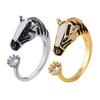 Finger Ring Horse Head Design Opening Adjustable Women Ring 2026 Year of Horse Ring Jewelry Accessories