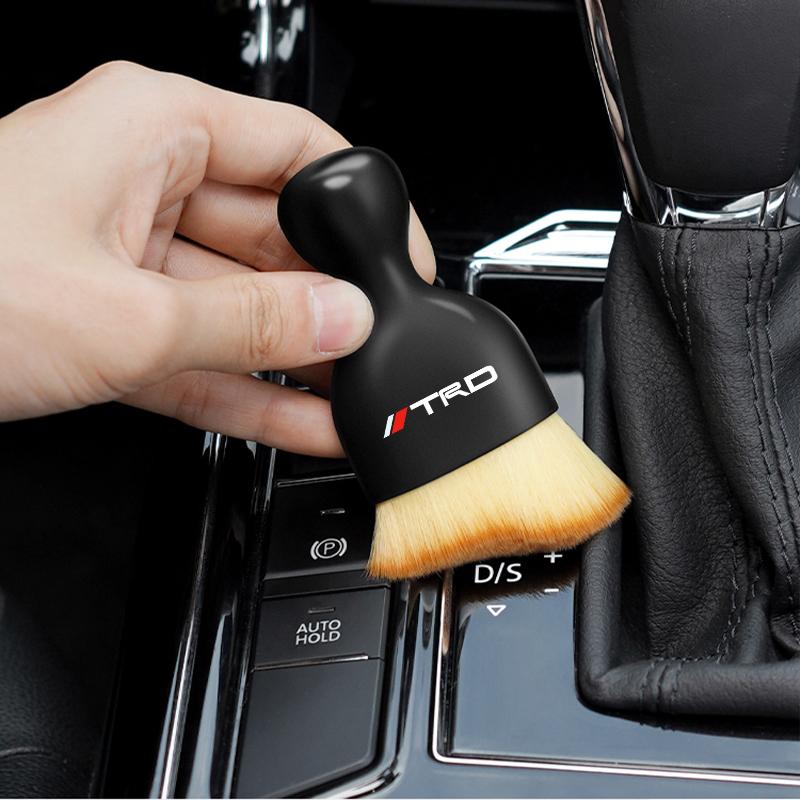 Car Interior Cleaning Soft Brush Dust Remover Auto Accessories for Toyota GR TRD Yaris Hilux Corolla Prius Avensis Emblem Auris Rav4