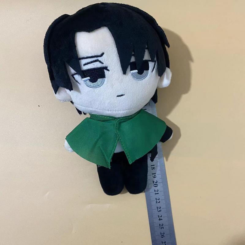 

Attack on Titan Plush Doll Set 3 Characters Levi Ackerman Mikasa Ackerman Eren Yeager Cute Anime Soft Stuffed Toy for Fans Birthday Gift Home Decor 20cm 100g зелёный