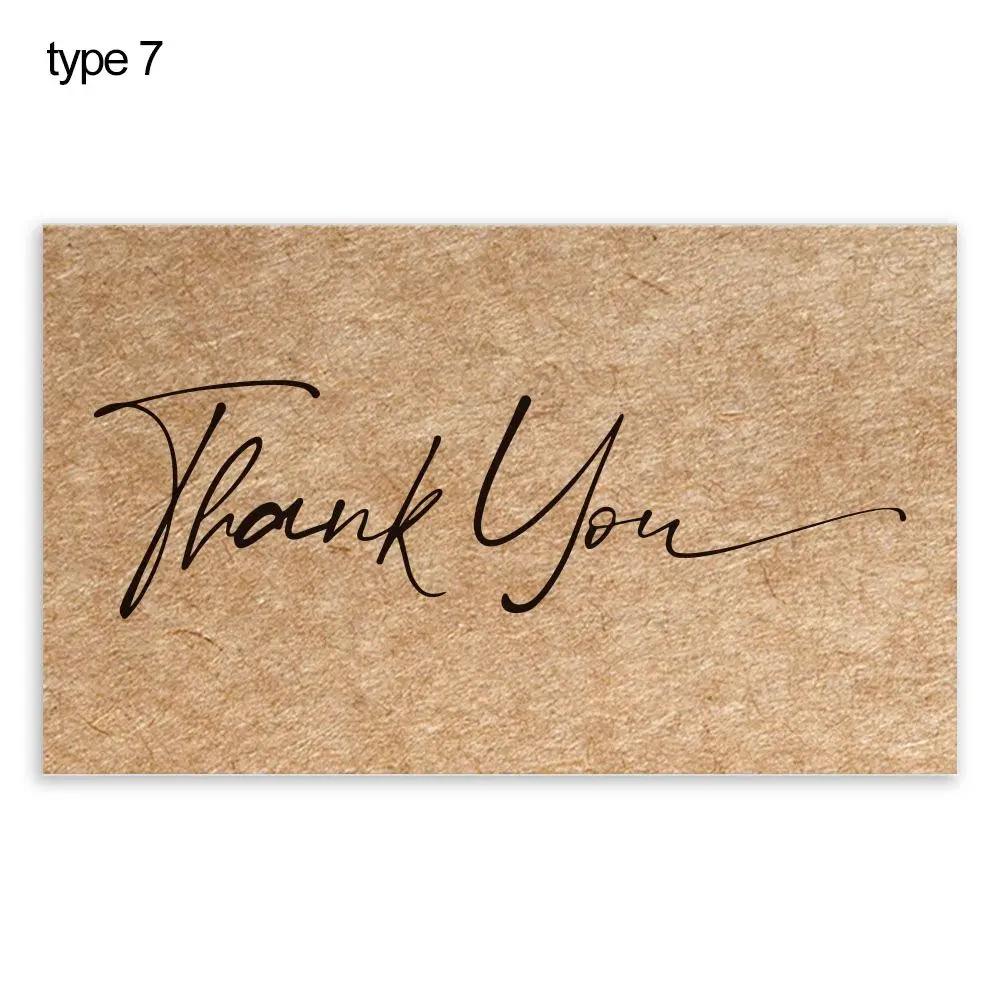 30pcs New Kraft Paper Cards Thank You For Your Order Card For Small Shop Gift Decoration Card For Small Business