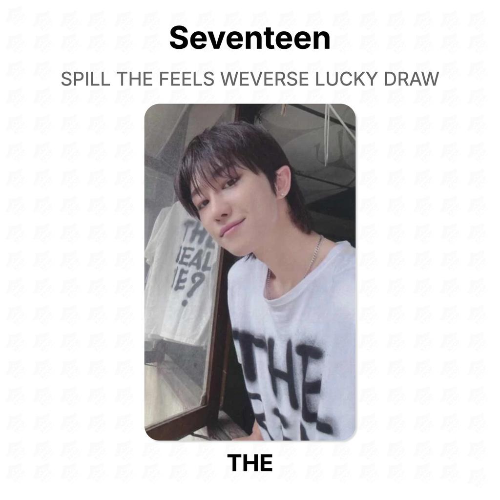 Seventeen SPILL THE FEELS WEVERSE Glücksziehung Offizielle Fotokarte