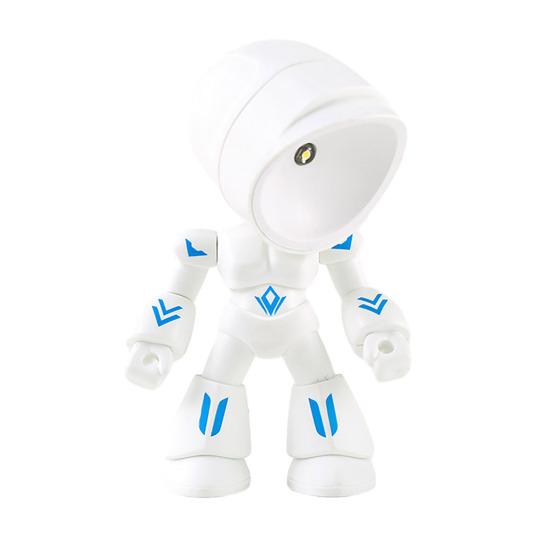 

Подвижный робот-ночник, светодиодная настольная лампа с гибким плечом, беспроводной портативный декор для офиса, спальни белый