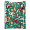 Merry Christmas Blanket Christmas Tree Gingerbread Man Red Flannel Blanket for New Year Christmas Gift for Family Nana Mon Dad
