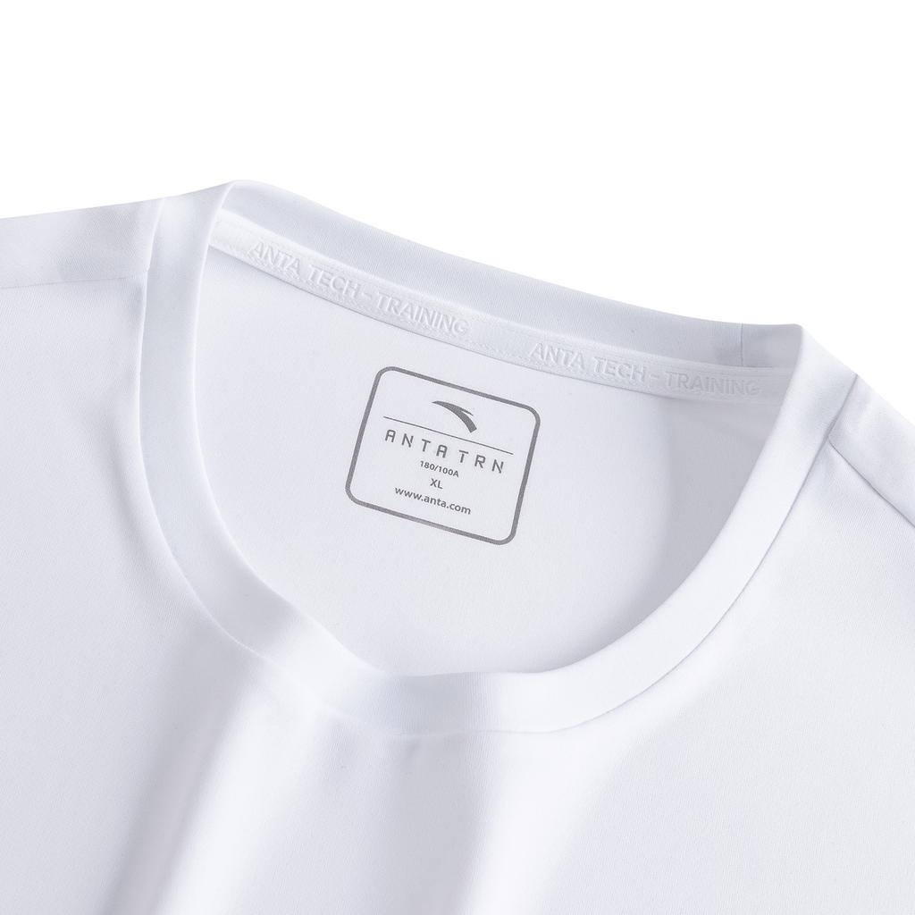 Anta Training Short Sleeve Knitted T-Shirt Summer 2026 Men tops Pure-White 952627101-1