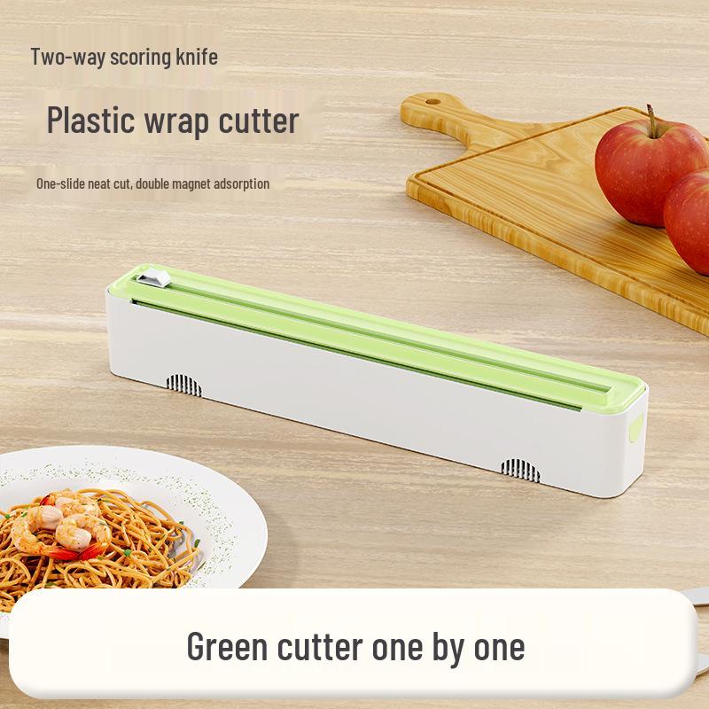 

Magnetic Wall-Mounted Plastic Wrap & Foil Cutter with Two-Way Sliding Knife Single циан