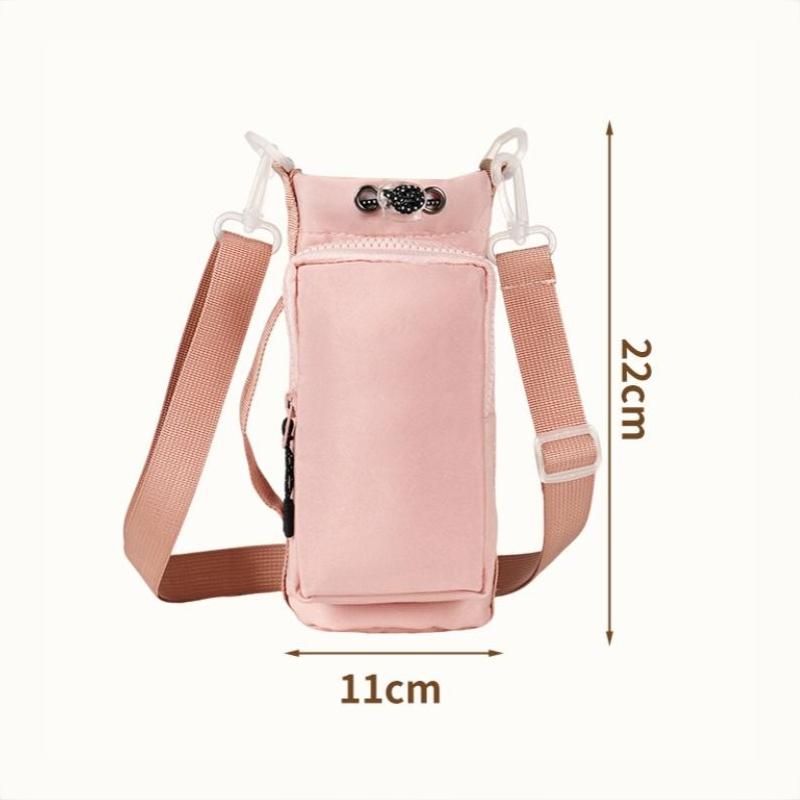 Unisex Thermal Insulation Water Bottle Holder with Detachable Strap Waterproof Bottle Carrier Bag for Gym Travel Commute