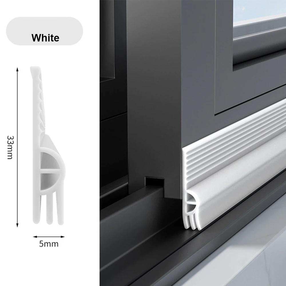 4/2m Sliding Window Seal Strip Self Adhesive Triple Sound Insulation Windproof Anti-Cold Door Under Flexible Weatherstrip Tape
