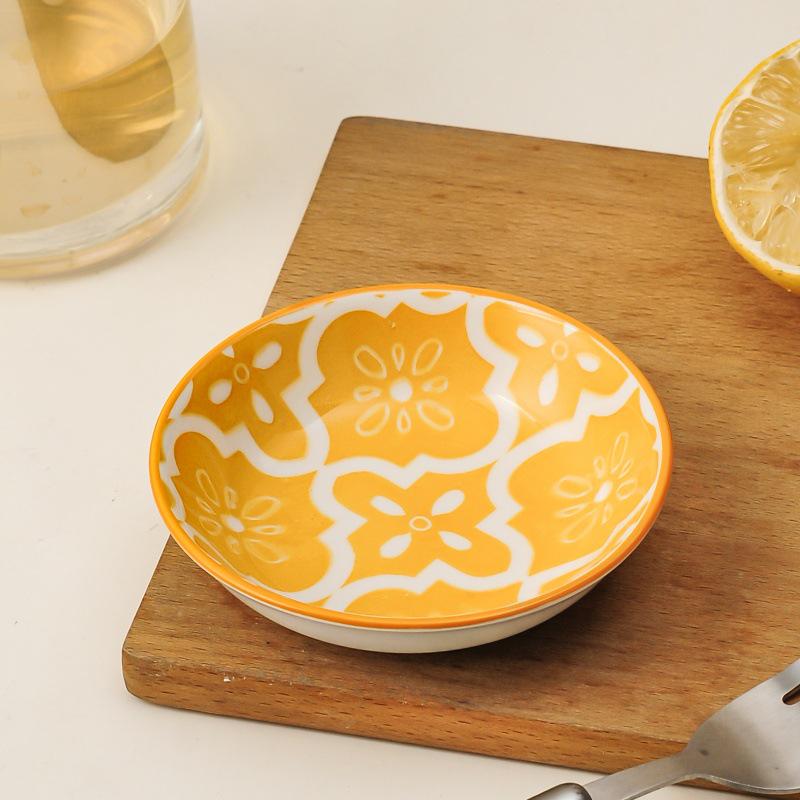 

Богемная керамическая пиала для приправ - Маленькая пиала для соуса для суши, хот-пота, соевого соуса или уксуса.