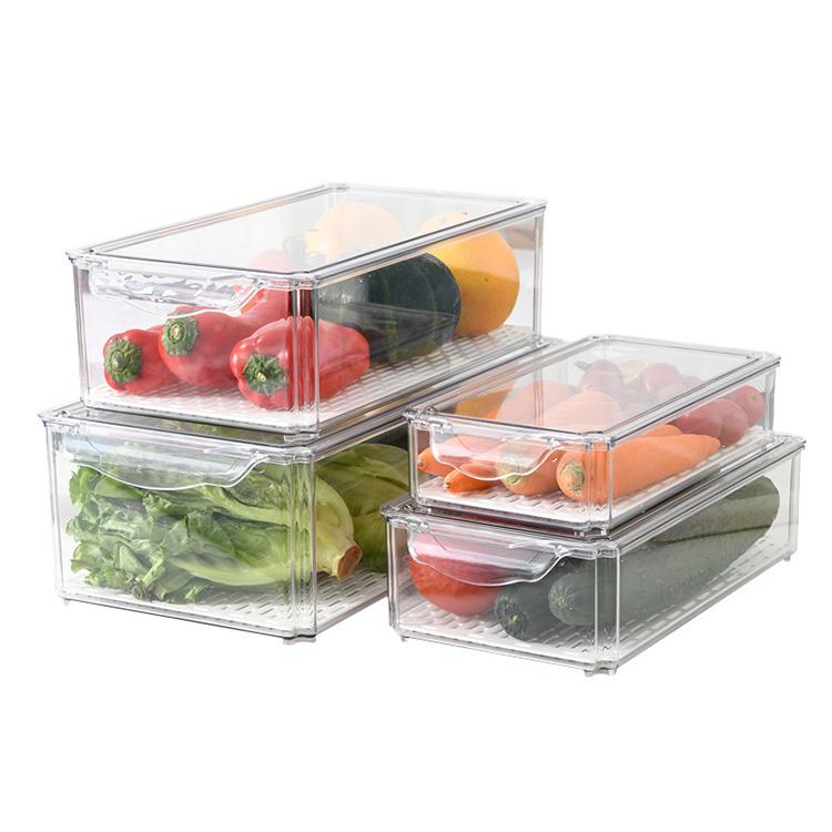 Plastic Food Storage Box Vegetable Fridge Storage Container Organizer Bins for Refrigerator