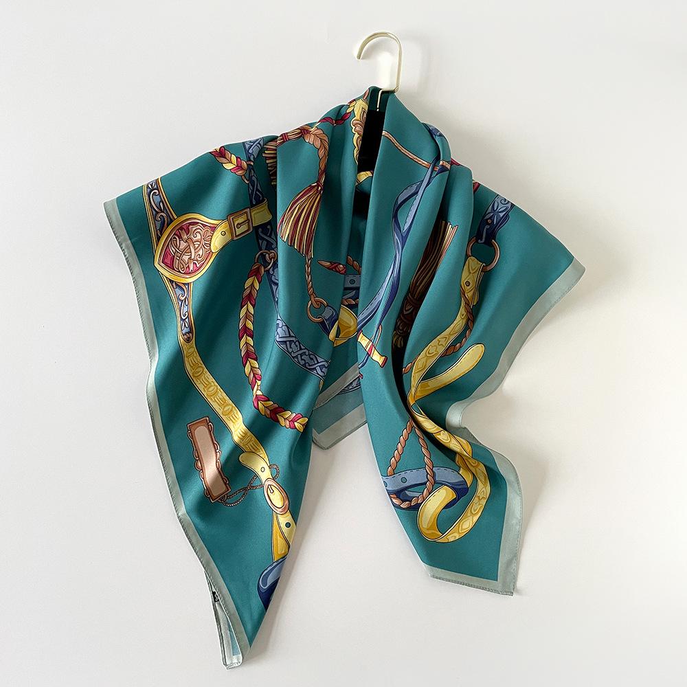 

Высококачественный женский шарф Sense Big Square, европейский и американский универсальный шарф, имитация шелкографии, женский шарф 90*90cm