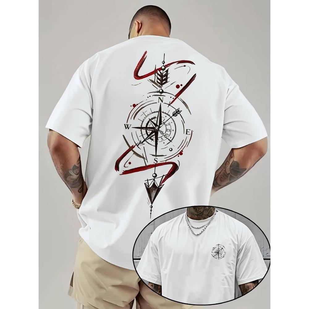 Summer men s T-shirt -3D simple and fashionable printed casual top 2XS