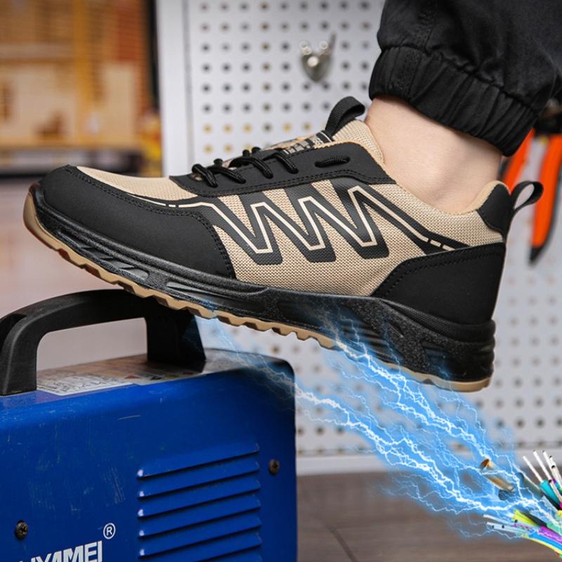 Fashion Men's Women's Shoes Anti-crush Anti-puncture Work Shoes Insulating Protective Safety Shoes Anti-slip Wear-resistant Tooling Shoe