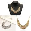 Vintage Palace Style Metal Bib Necklace With Geometric Design For Retro Fashion Enthusiasts