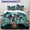 3pcs Duvet Cover Set (1*Duvet Cover + 2*Pillowcase, Without Core), Final Fantasy Print Soft All‑Season Bedding Set, Home Bedroom Decor Gift