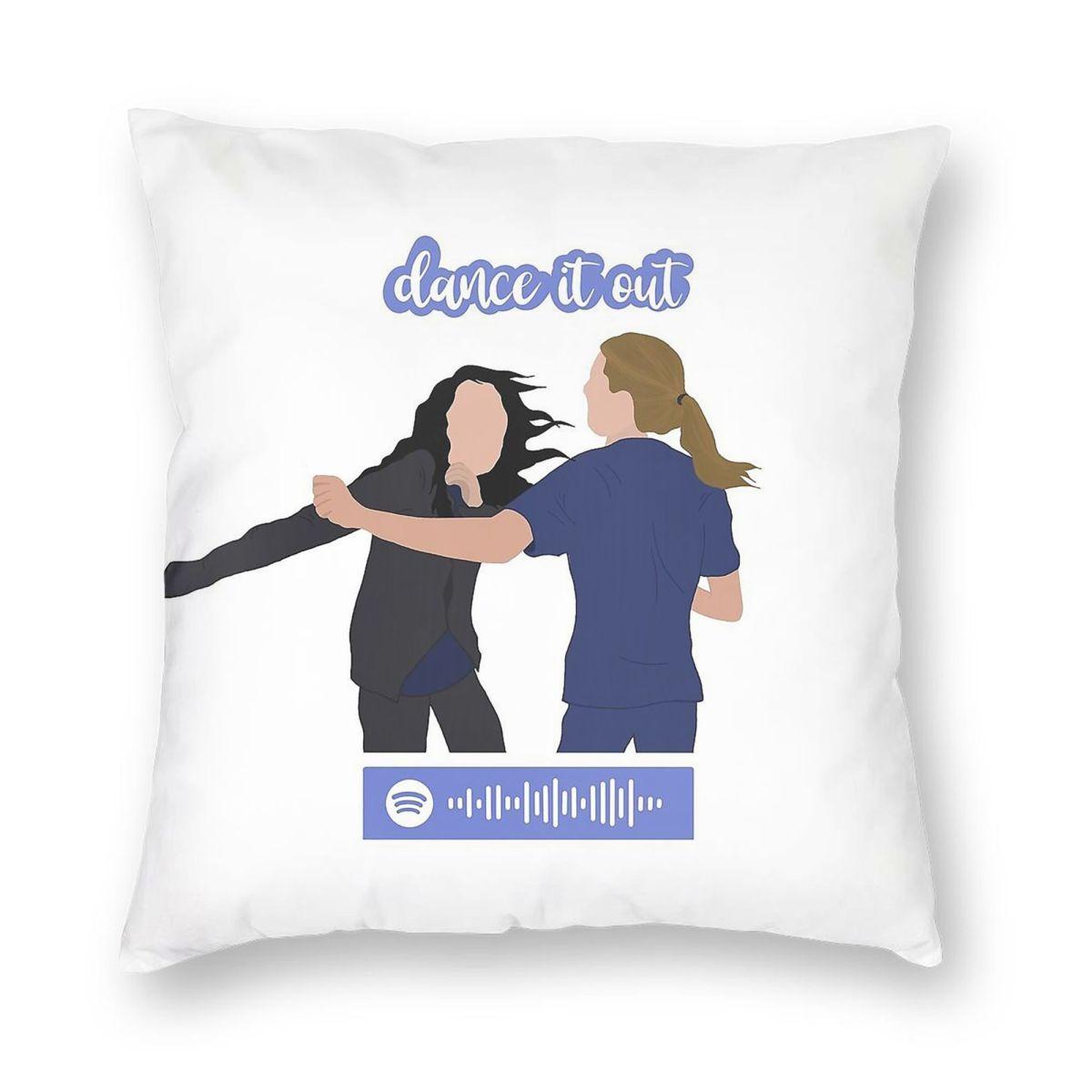 Dance It Out Greys Anatomy Square Pillowcase Polyester Linen Velvet Creative Zip Decor Throw Pillow Case Bed Cushion Cover 30x30cm