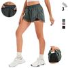 Women's Quick-Dry High-Waisted Running Shorts with Inner Lining
