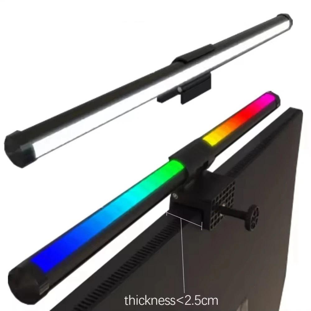 RGB-Atmosphären-Monitor-Lichtleiste Dimmfunktion Touch-Control-Bildschirm Hängelampe LED-Beleuchtung Musikrhythmus RGB-LED-Beleuchtung