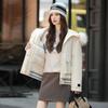 Padded clothes women's winter new 2025 Korean version hooded big fur collar thickened short women's pie overcome padded jacket
