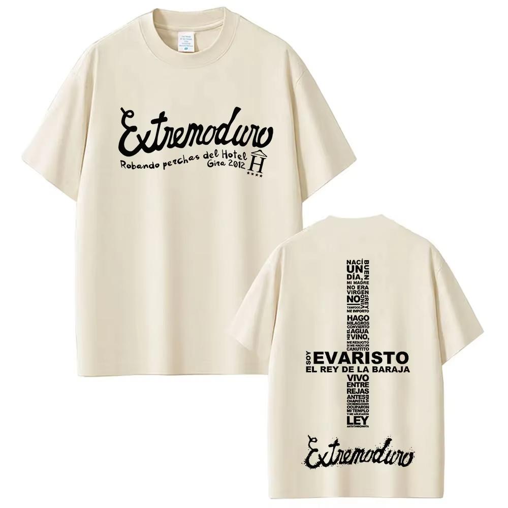 

Rock Band Extremoduro Tour Album Merch T-Shirt Men Hip Hop Pop Music Short Sleeve T-shirts Vintage Oversized Cotton T Shirt 3XL
